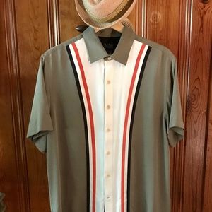 Classic Nat Nast 100% silk camp shirt.